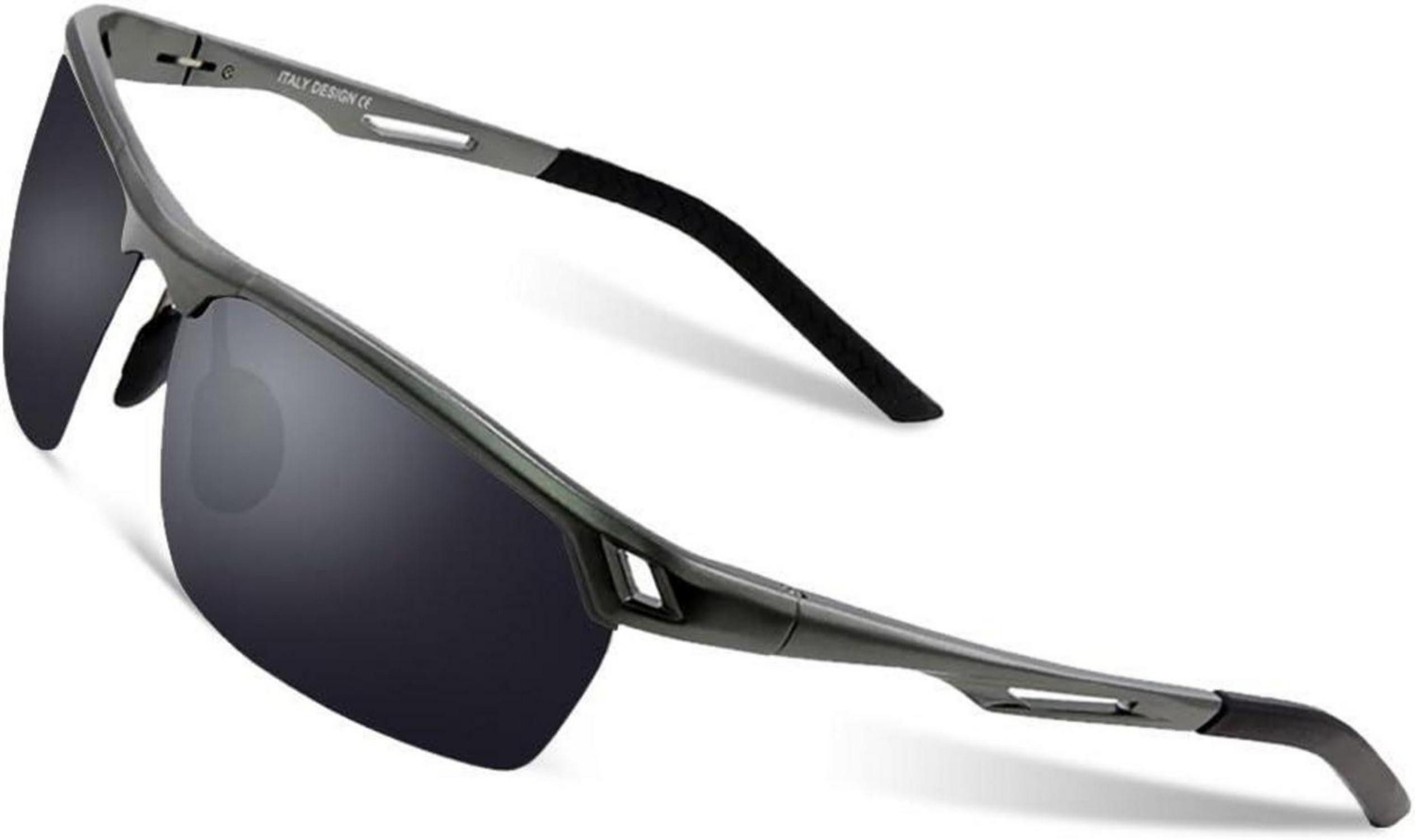 Retrosonnenbrille Polarisierte Herren Sonnenbrille Retro Ultraleichte Sportbrille Al-Mg