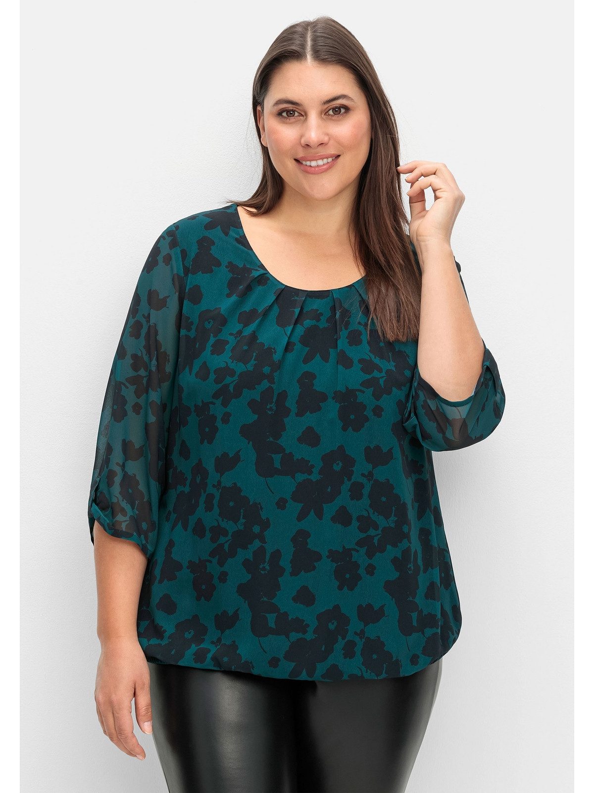 Sheego Tunika Große Größen aus Chiffon, günstig online kaufen