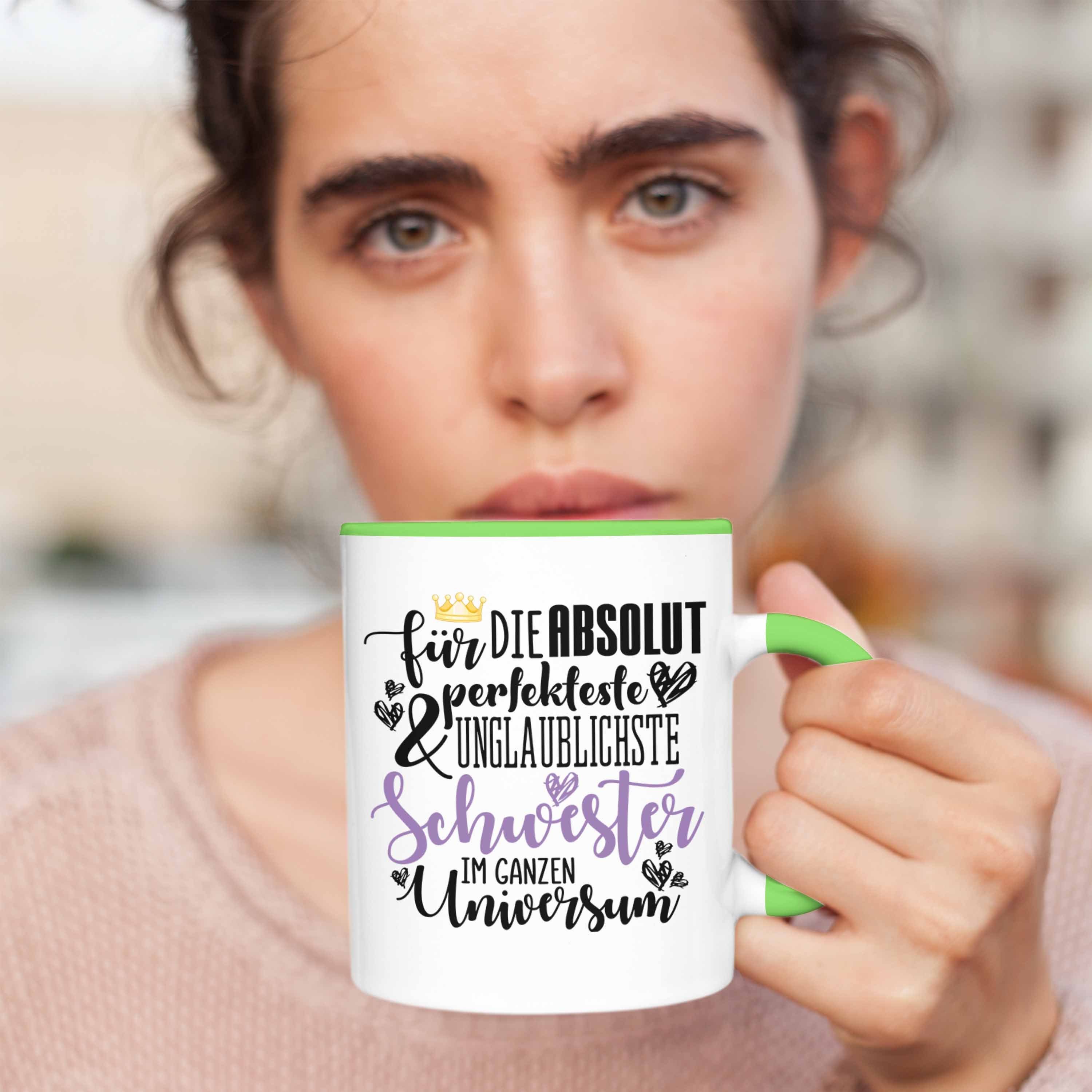 Beste Best Tasse Geschenkideen Schwestern Weihnachten Grün Geschenk Schwester Geburtstag Trendation Trendation Lustig Bruder Sister - Tasse Kaffeetasse