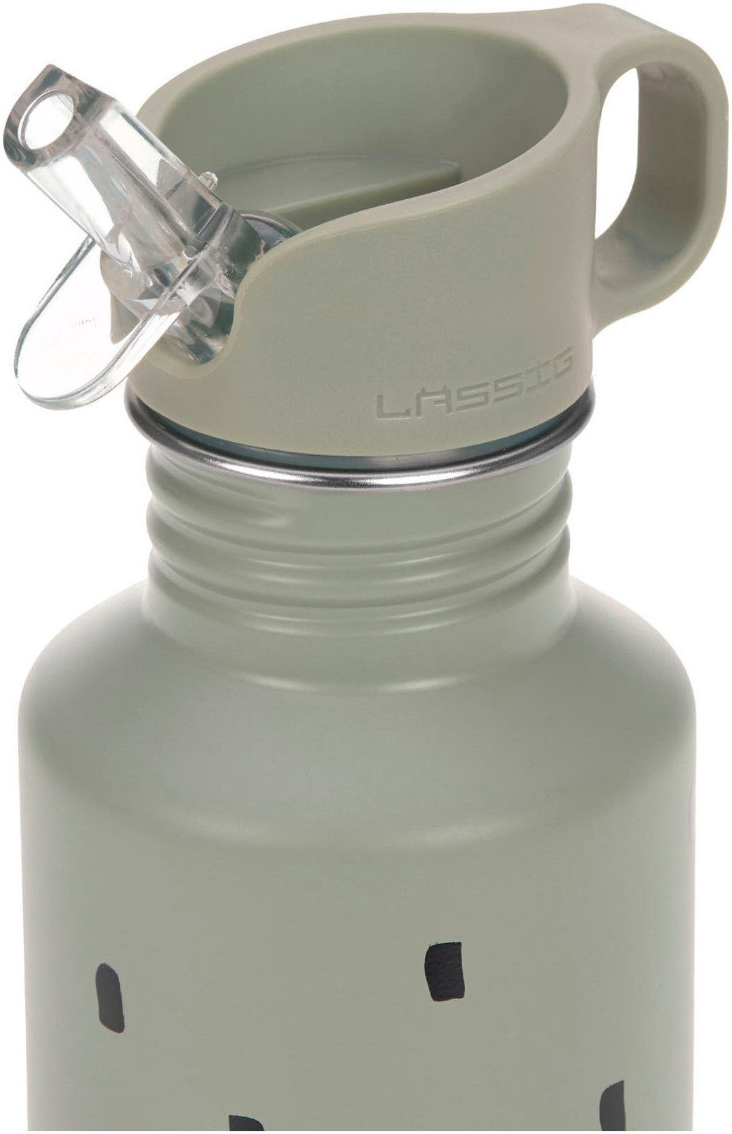LÄSSIG Trinkflasche Happy Prints, Light Olive