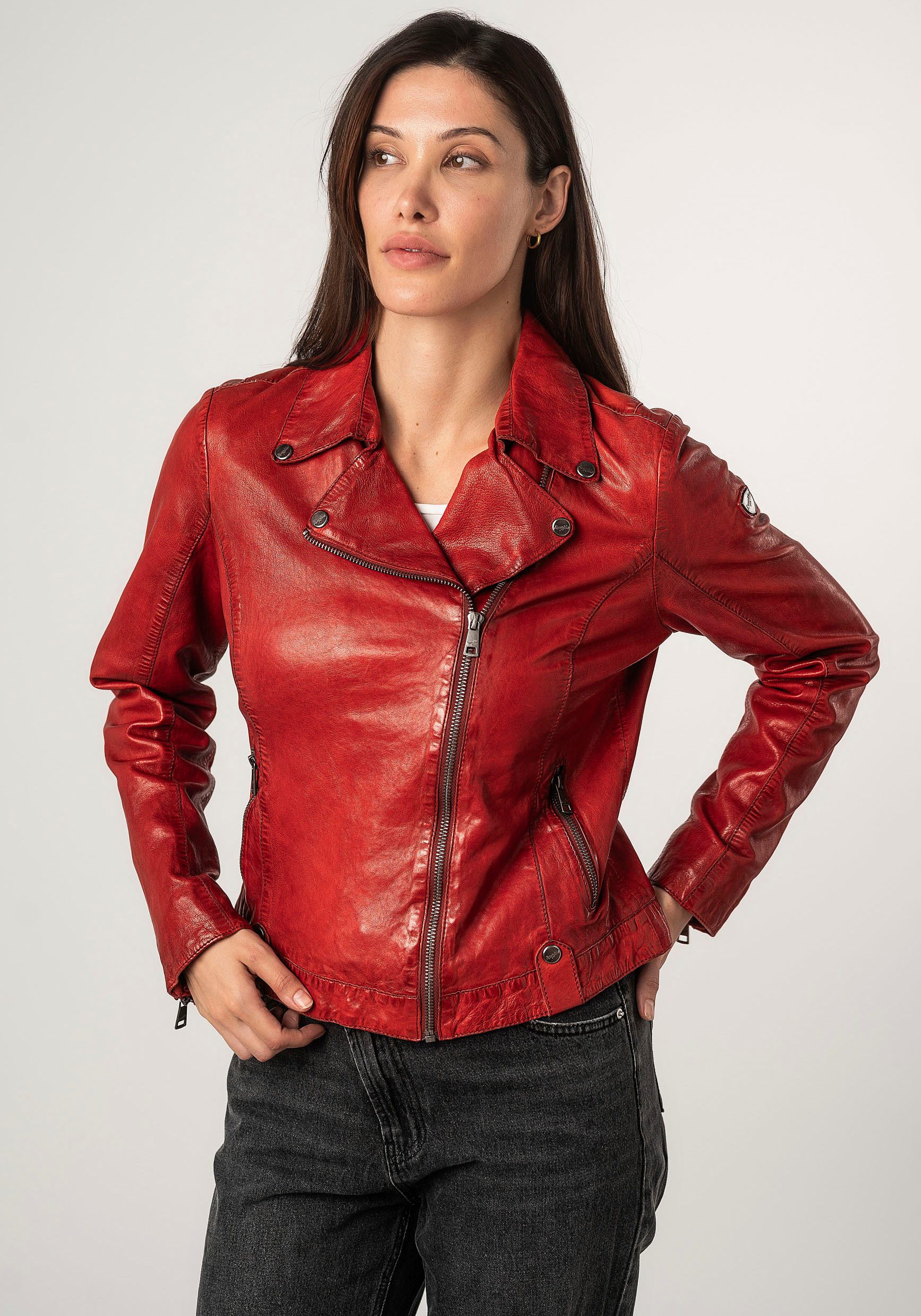 Mauritius Lederjacke MWFayola mit Umlegekragen günstig online kaufen