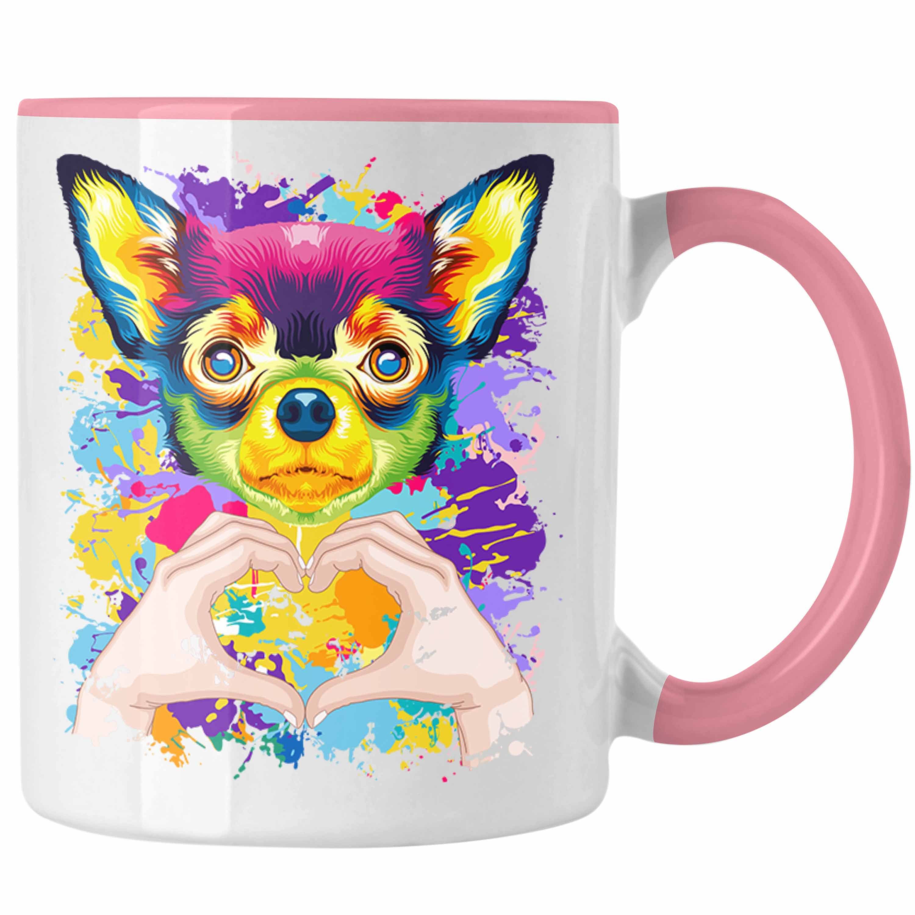 Trendation Tasse Chihuahua Besitzer Farbe Love Tasse Geschenk Lustiger Spruch Geschenki Rosa