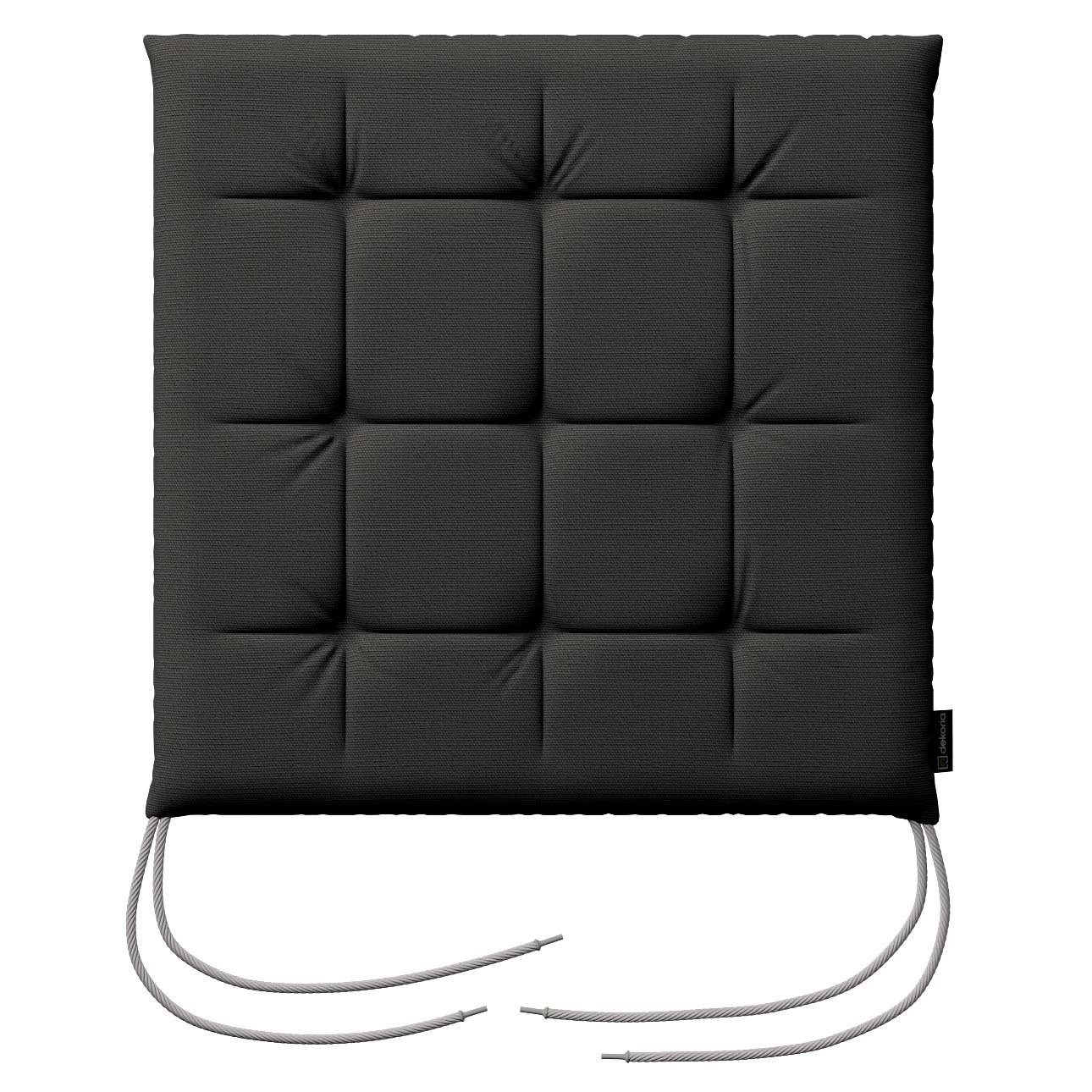 Dekoria Dekokissen Stuhlkissen Jonas mit Bindeschnur 40 x 40 x 3,5 cm, Cotton Panama