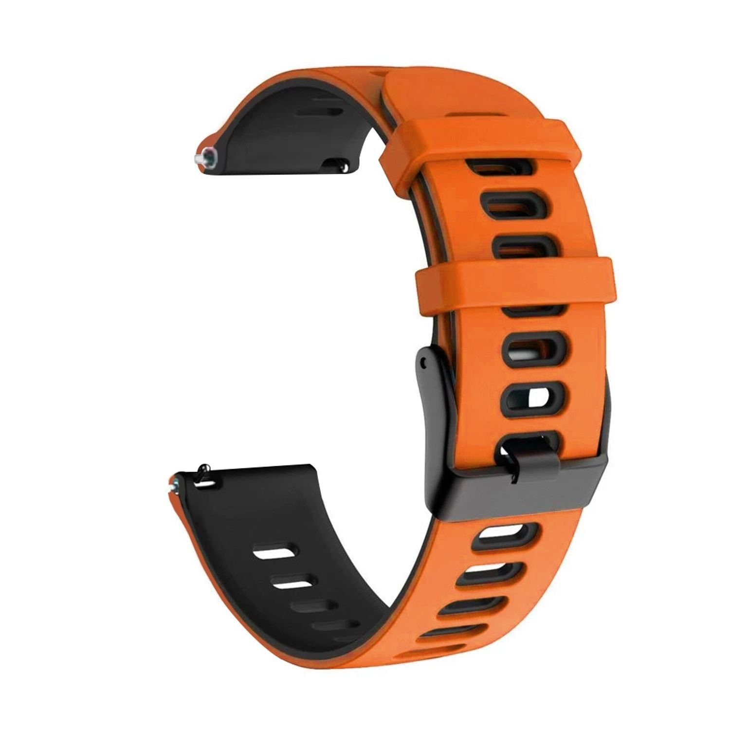 König Design Smartwatch-Armband Honor Magic Watch 2 42mm, Armband für Honor Magic Watch 2 42mm - Uhrenarmband Ersatz Armband Band Loop Orange Schwarz