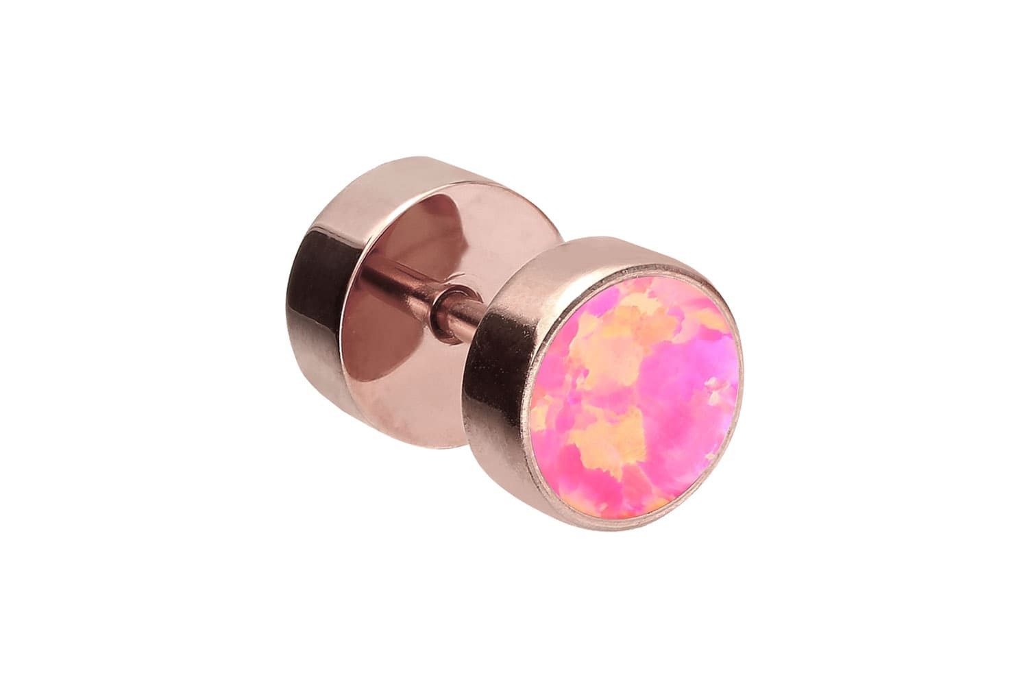 Fake-Ear-Plug Chirurgenstahl Fake Plug SYNTHETISCHER OPAL