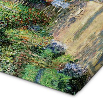 Posterlounge Leinwandbild Claude Monet, Garten in Vétheuil, Wohnzimmer Malerei