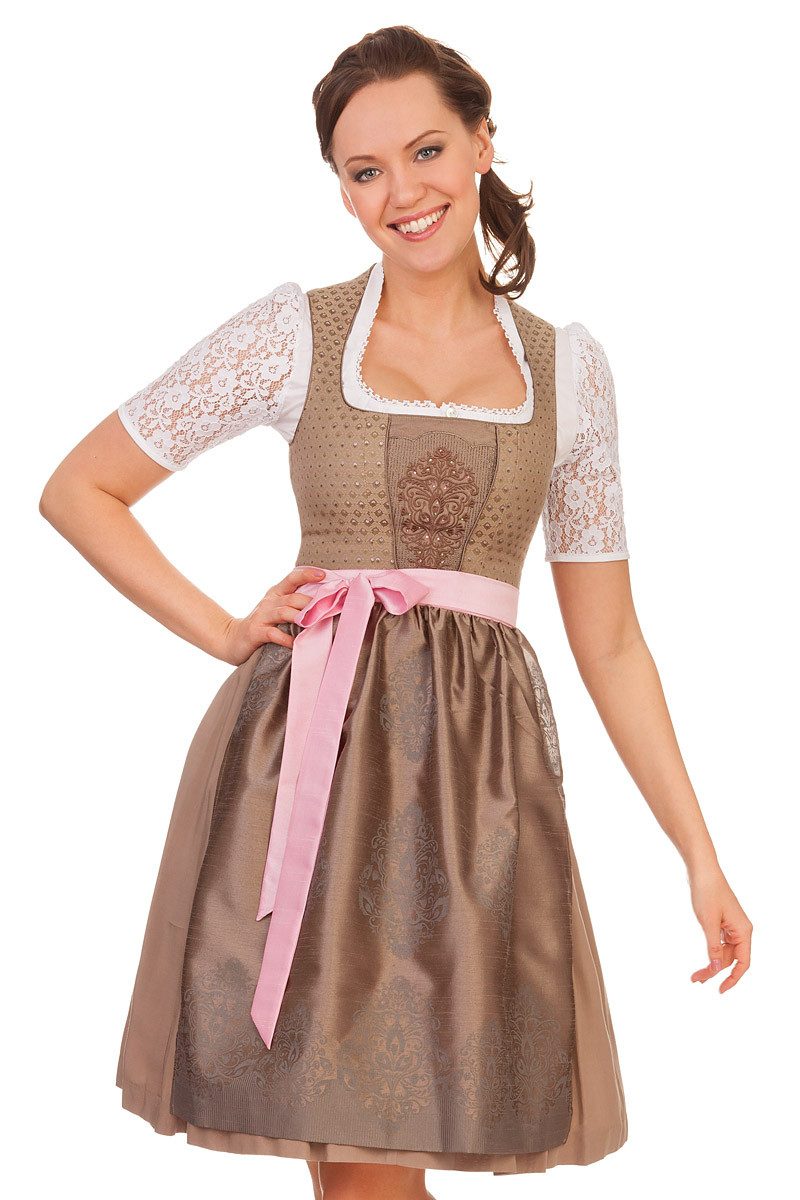 Dirndl Midi Dirndl 2tlg. - FELLANO - anthrazit, nuss