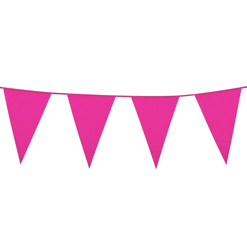 Boland Hängedekoration Wimpelkette PE 45x30cm L: 10m, Pink