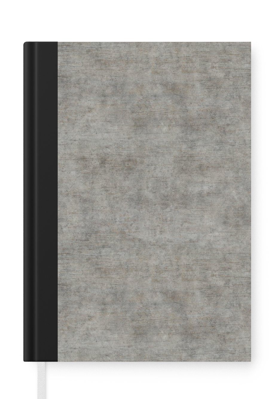 MuchoWow Notizbuch Beton - Wand - Muster, Journal, Merkzettel, Tagebuch, Notizheft, A5, 98 Seiten, Haushaltsbuch