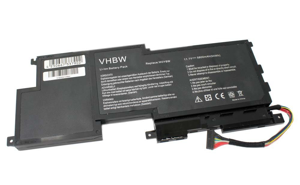 vhbw Li-Polymer Laptop-Akku 15-L521x, mit (11,1 XPS Dell kompatibel 5800 L521x mAh V)