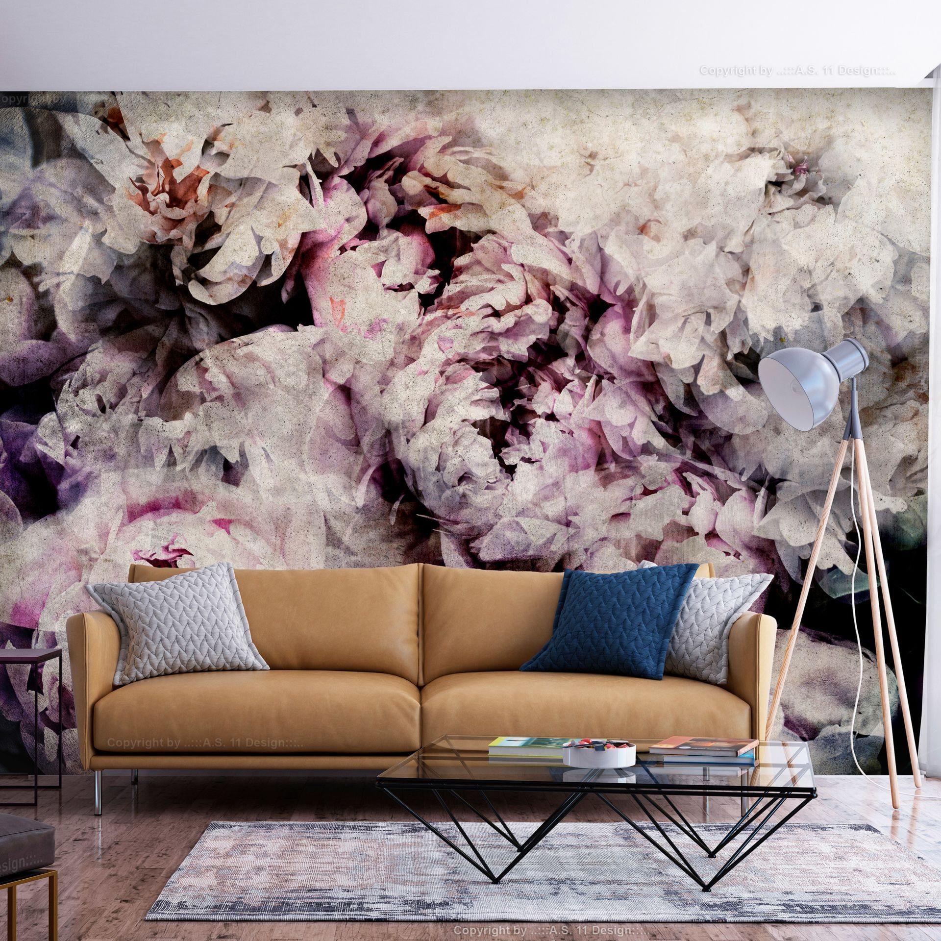 KUNSTLOFT Vliestapete Home Flowerbed 1x0.7 m, halb-matt, lichtbeständige Design Tapete