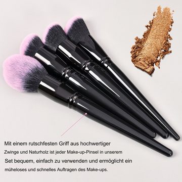 jalleria Kosmetikpinsel-Set 18 neue Make-up-Pinselsets in Rosa und Schwarz