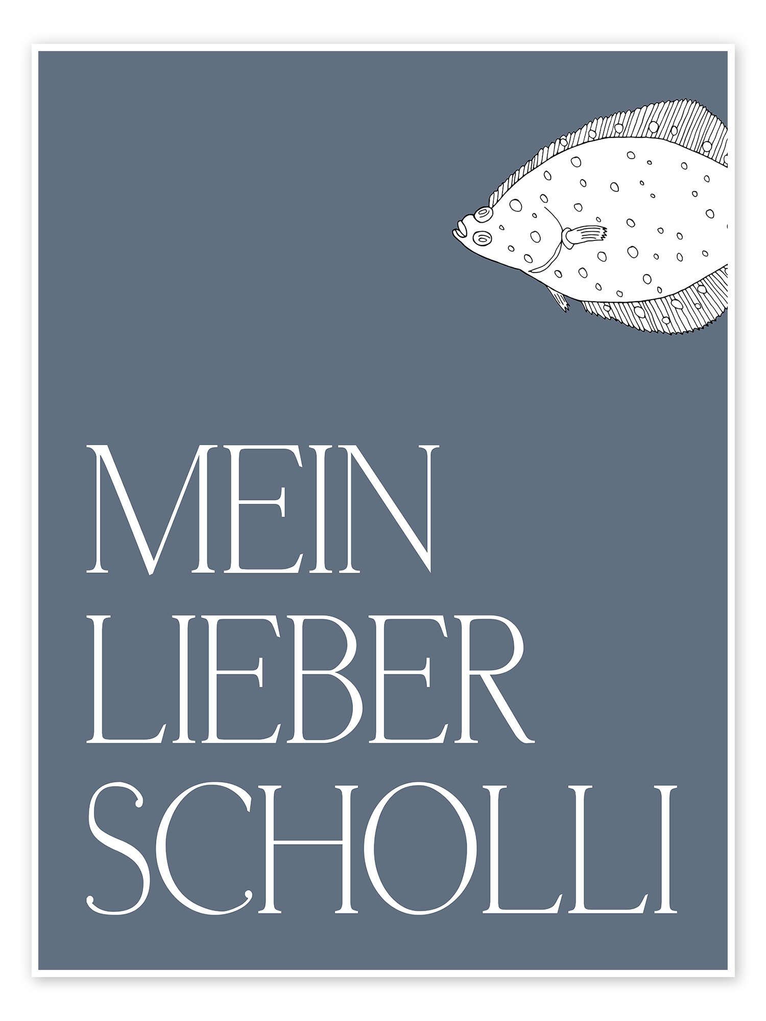 Posterlounge Wandbild Mein lieber Scholli I, Typobox, erhältlich als Poster, Leinwandbild, Wandsticker oder Acrylglasbild