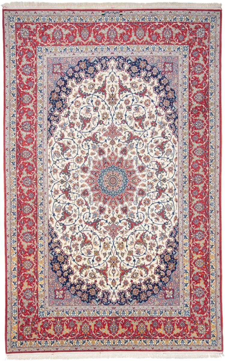 Isfahan Trading, mm Handgeknüpfter Orientteppich, Orientteppich rechteckig, 6 Nain Höhe: Seidenkette 198x309