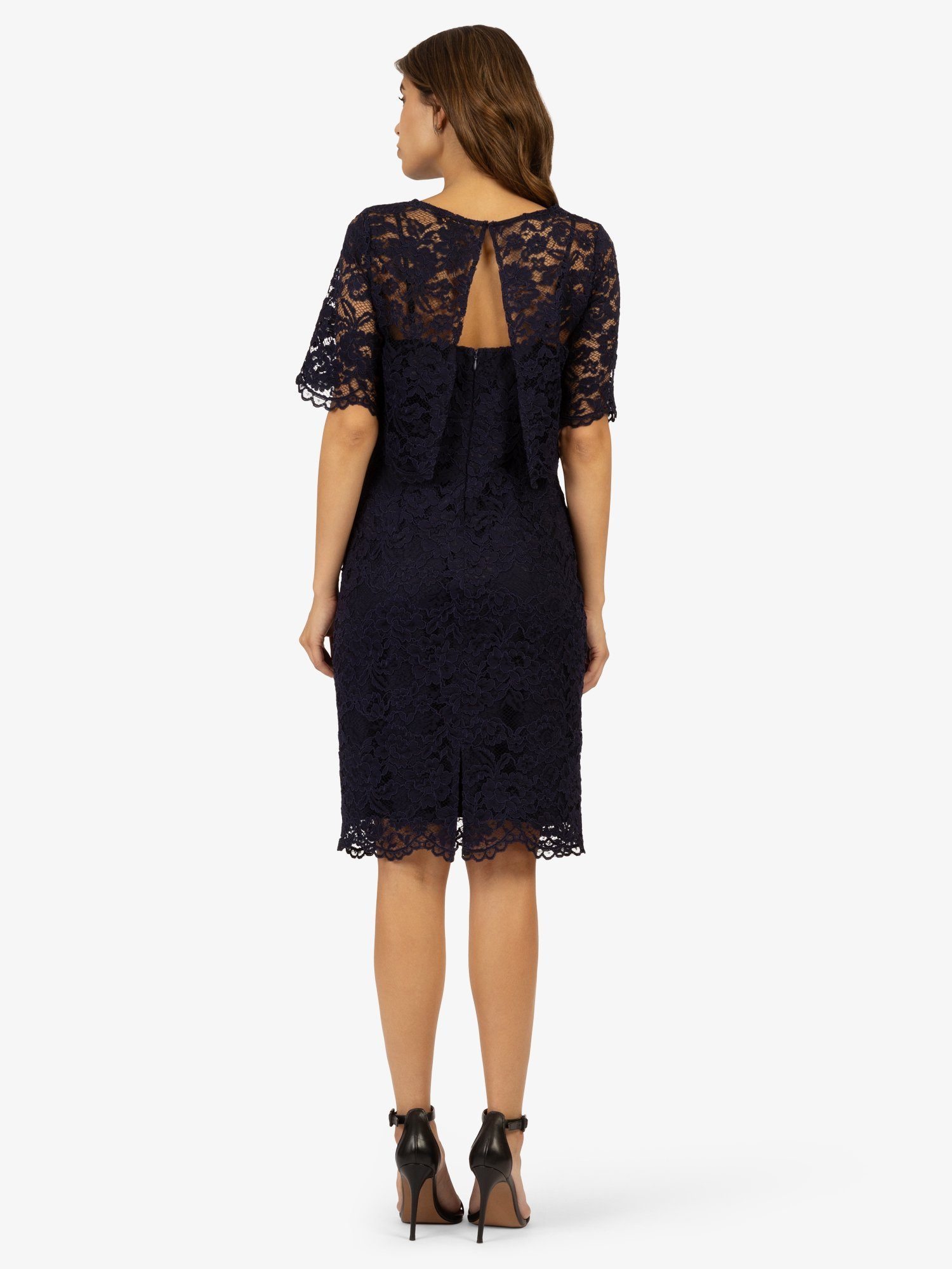 APART Fashion Jurk met chiffoncape, Crème, 46