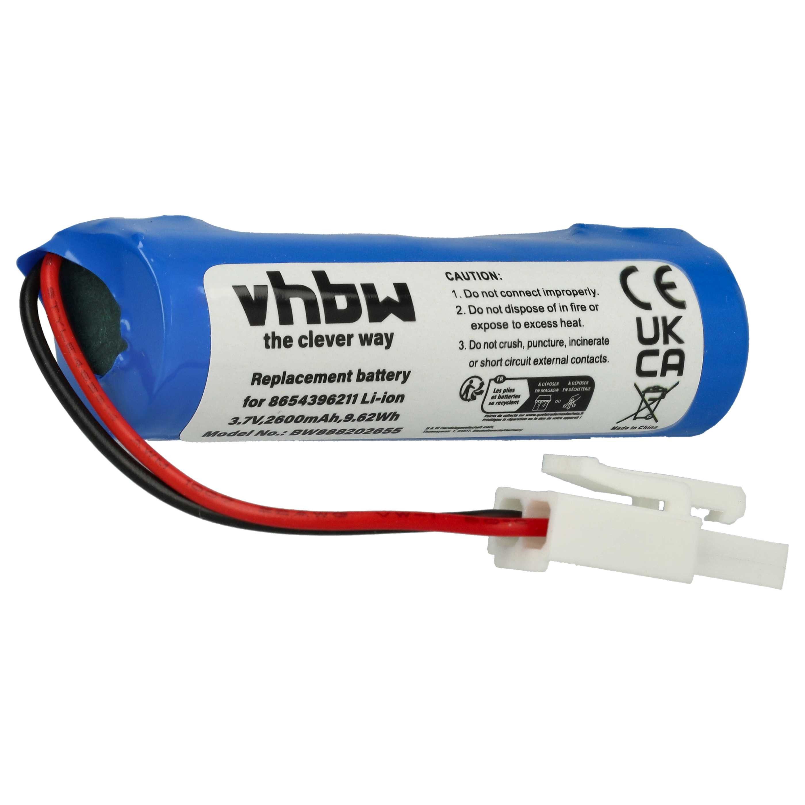 vhbw Akku passend für Vileda Quick & Clean, VI409842 Staubsauger (2600 mAh, Staubsauger-Akku Akku Li-Ion 2600 mAh (3,7 V, 1 St), Leistungsfähiger Austausch-Akku für Ihren elektrischen Besen