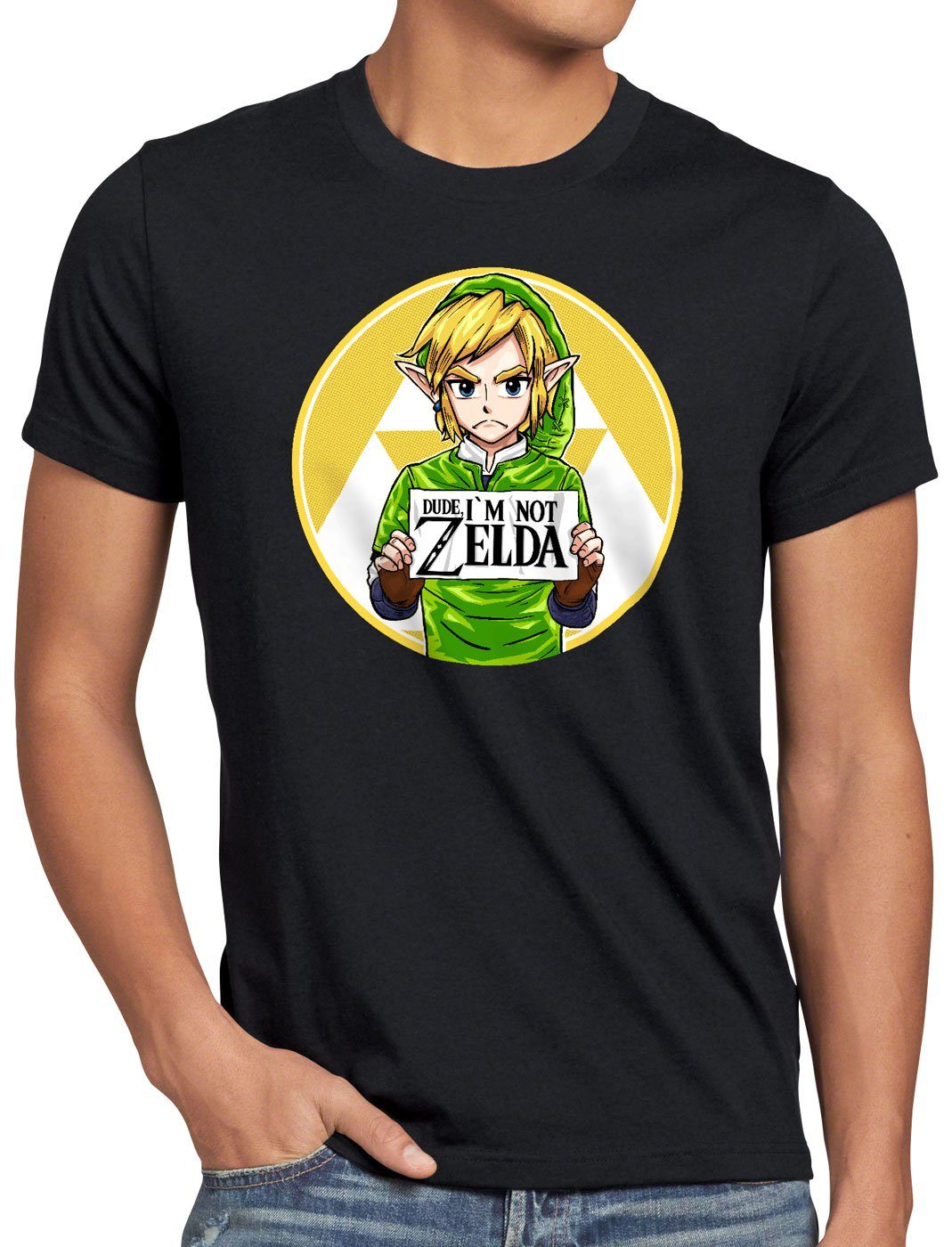 style3 Print-Shirt Herren T-Shirt I am not Zelda link prinzessin switch