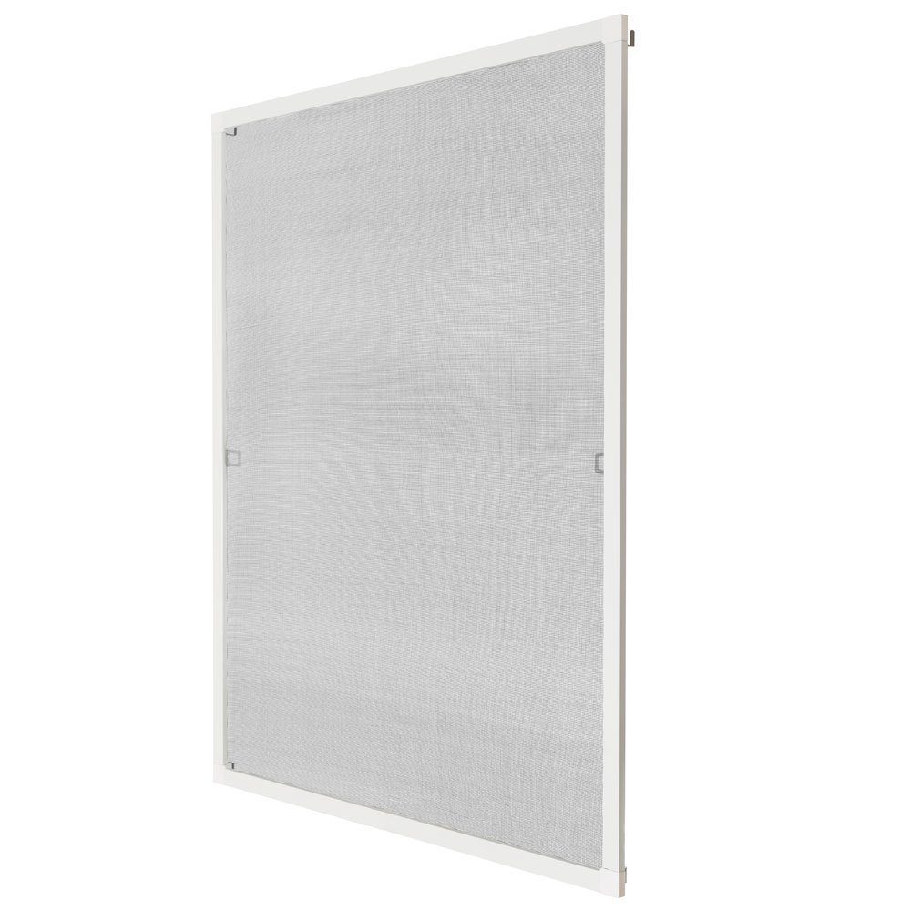 tectake Insektenschutz-Fensterrahmen weiß Fliegengitter für Fensterrahmen