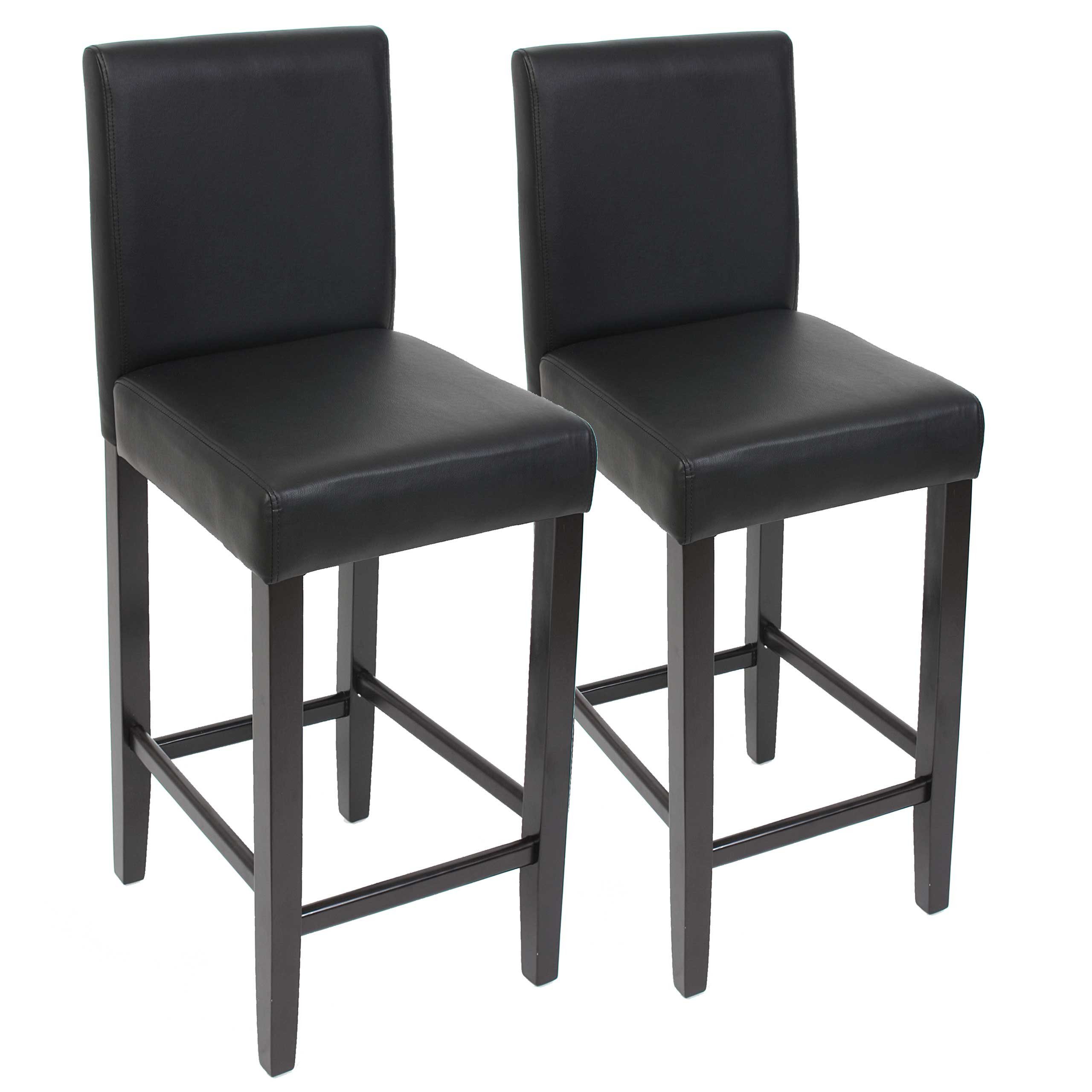 MCW Barhocker Cesena-2B (Set, 2er), Gute Polsterung, für längeres Sitzen gut geeignet, Zeitloses Design schwarz