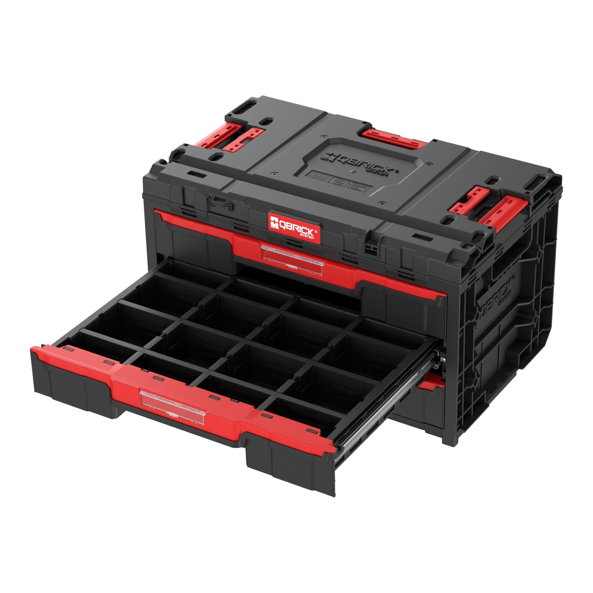 QBRICK System Werkzeugkoffer ONE Drawer 3 Toolbox 2.0 Werkzeugbox 587 x 380 x 340 mm 27 l