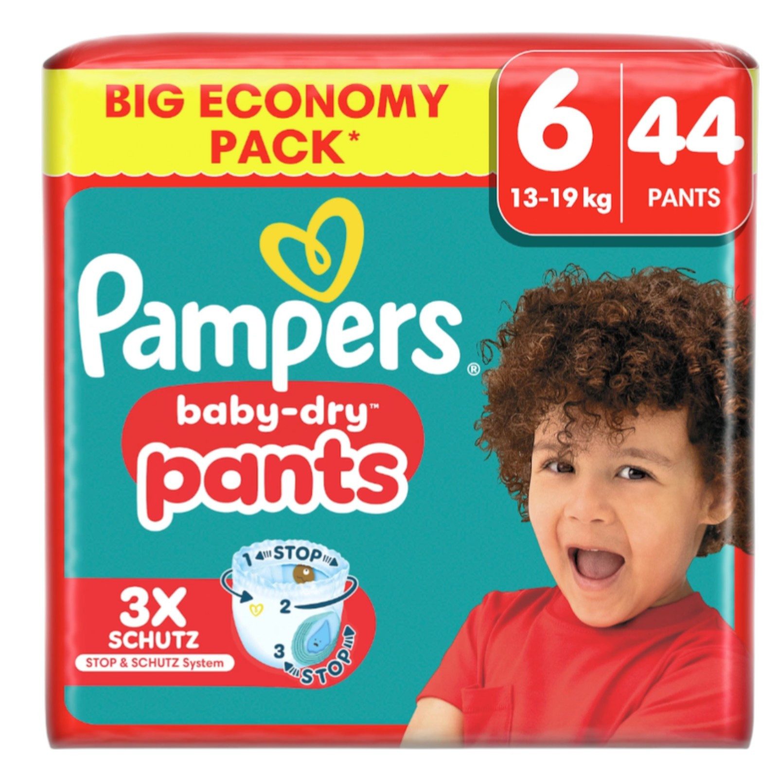 Pampers Подгузники Baby Pants Baby Dry Gr. 6 Extra Large (13-19 kg) Big Pack, 44 St