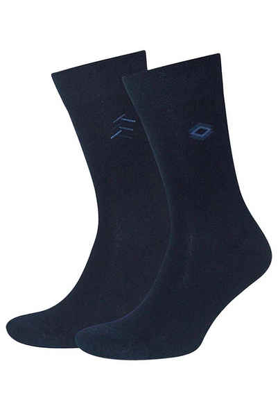 Sympatico Langsocken Business Socken SEITENDESIGN (Spar-Pack, 2-Paar, 2 Paare) aus hautfreundlicher Baumwolle