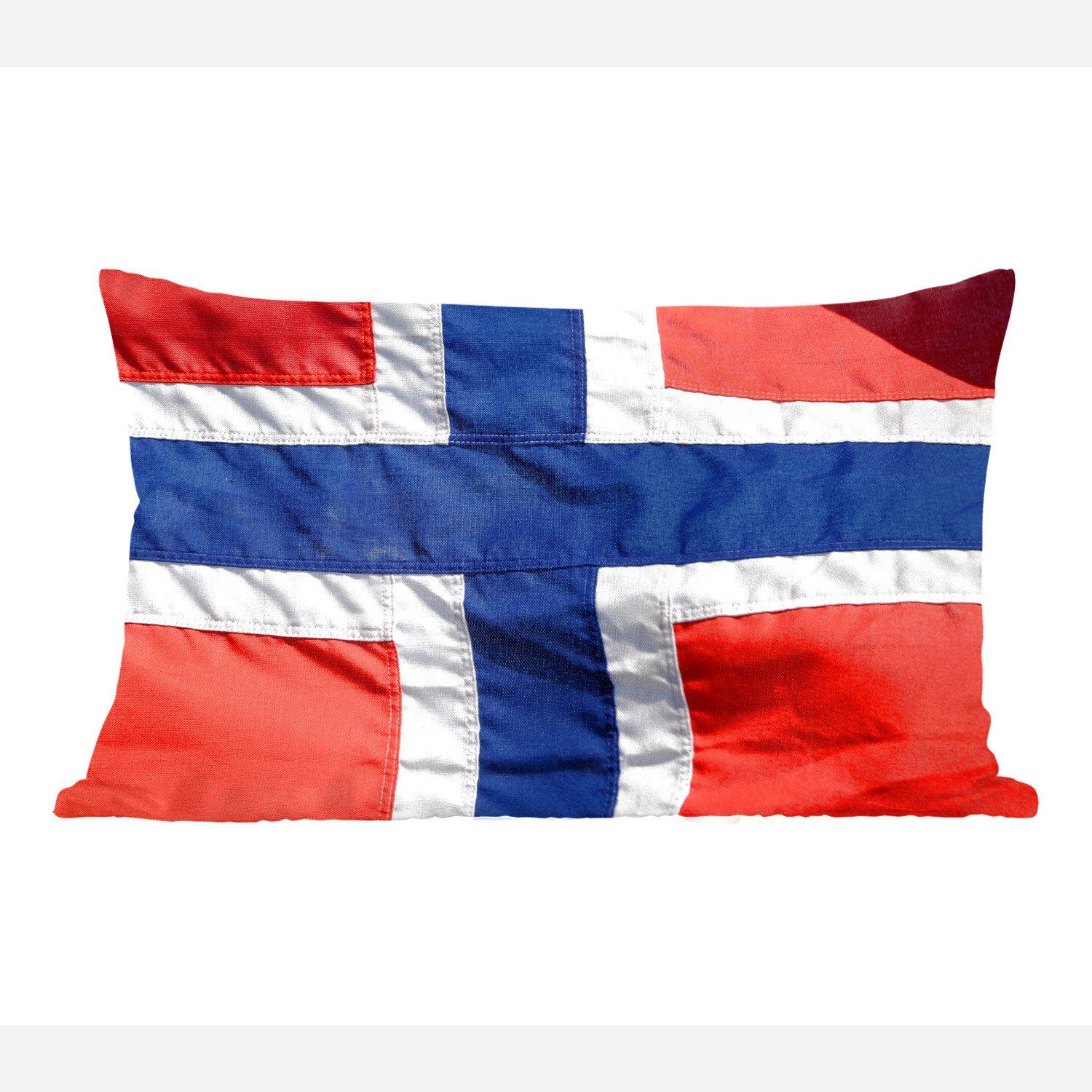 MuchoWow Dekokissen Die norwegische Flagge, Wohzimmer Dekoration, Zierkissen, Dekokissen mit Füllung, Schlafzimmer