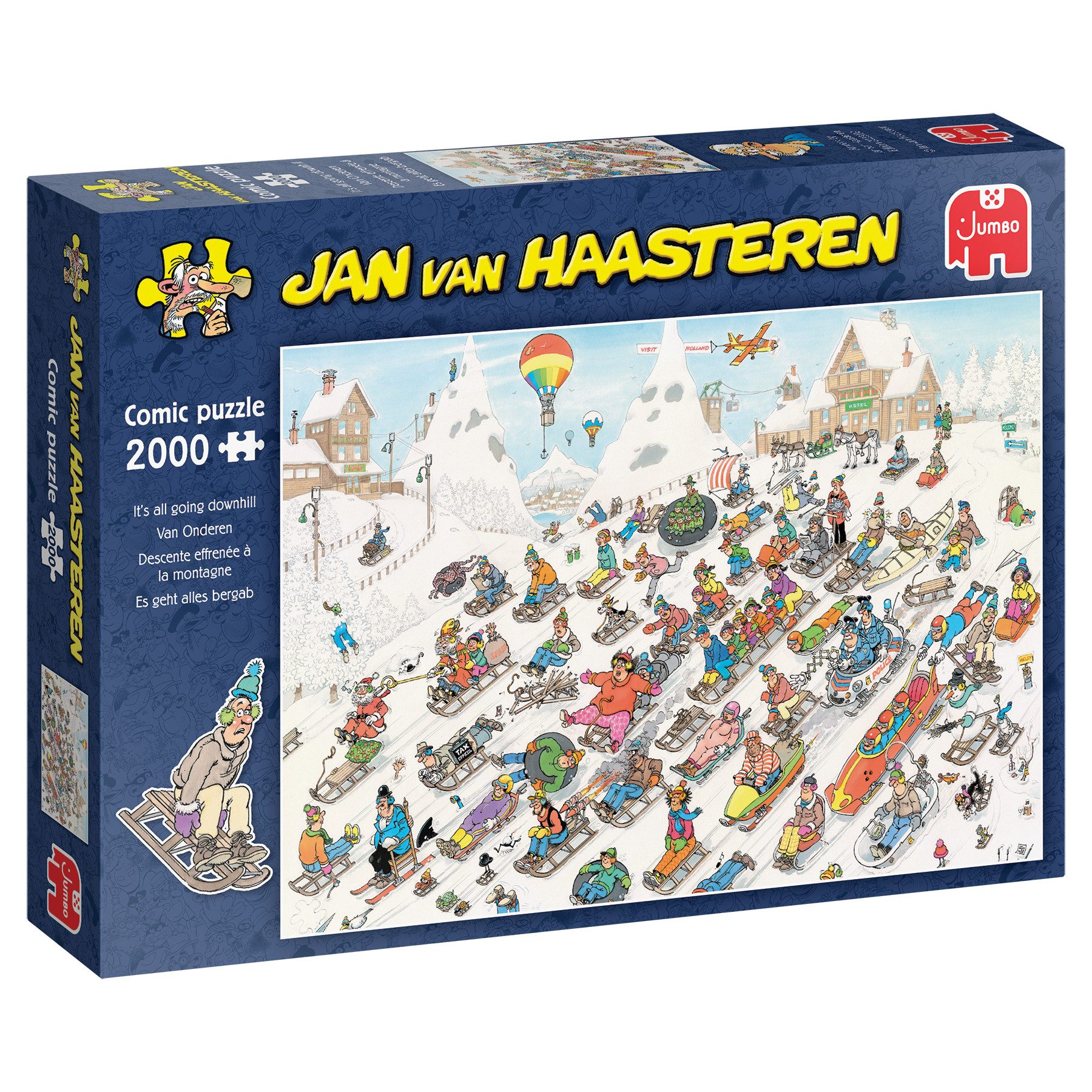 Jan van Haasteren Puzzle Jan van Haasteren - Es geht nur bergab - 2000 Teile Puzzle, 2000 Puzzleteile