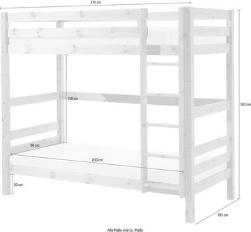 Vipack Etagenbett Pino, wahlweise mit Bettschublade