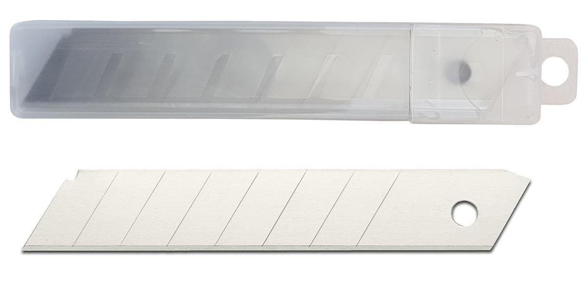 varivendo Messerklinge Abbrechklingen 18mm, 10 Stück, silber (Stück, 10-St., Ersatzklingen), eppichmesserklinge teppichmesser klingen cutterklingen