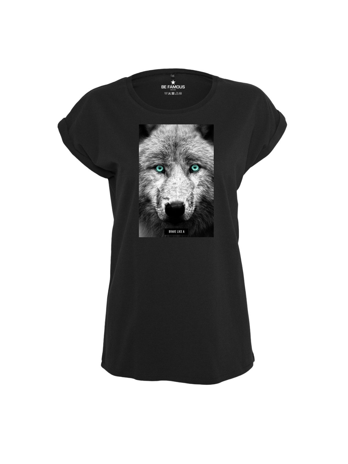 Be Famous Print-Shirt Classic Roll Up D-BIKEA (1-tlg., keine)