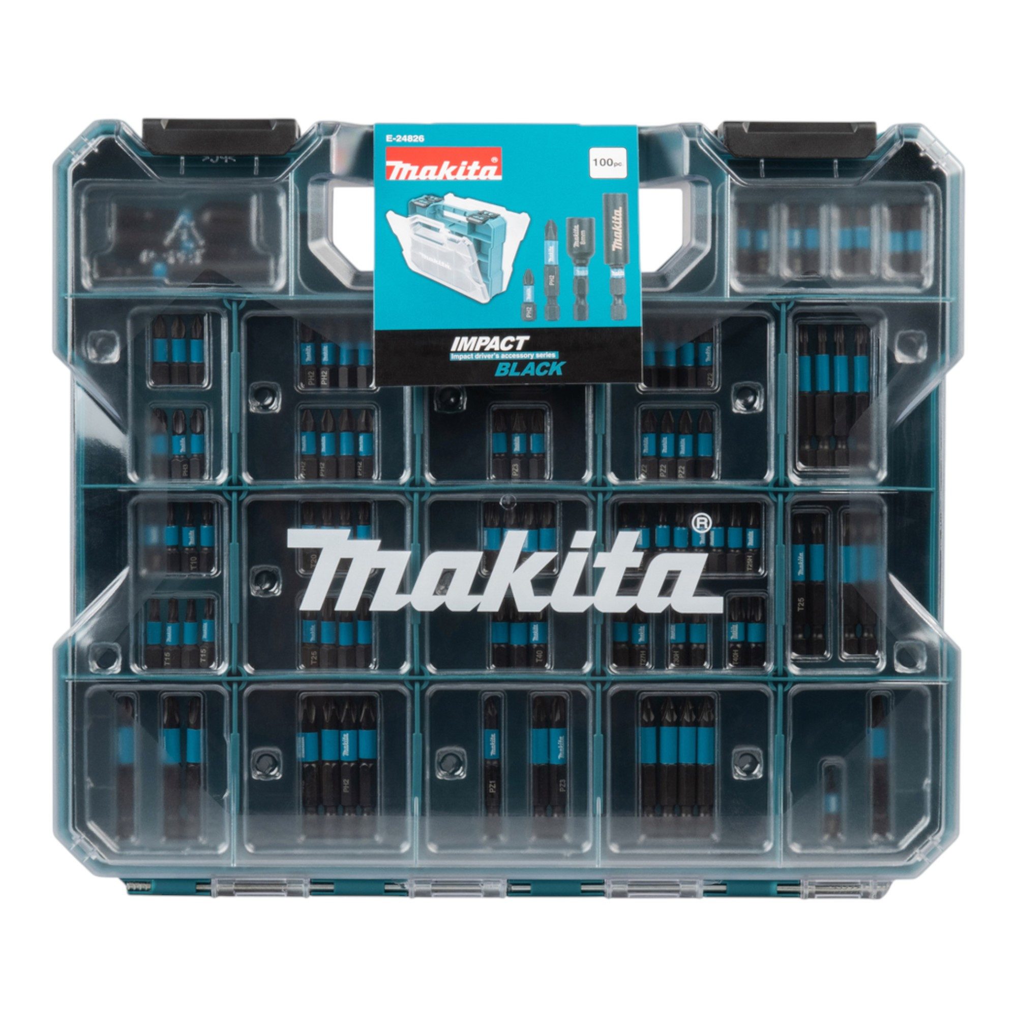 Makita Bit-Set Impact Black Bit Set 100 tlg. 25 / 50 mm (E-24826) S2 Spezialstahl