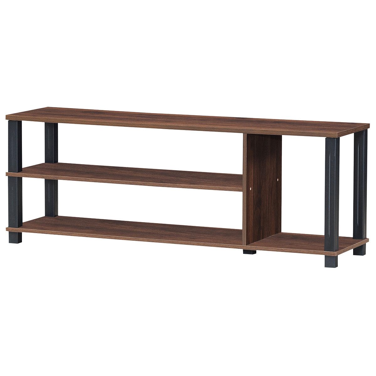 COSTWAY Lowboard TV-Schrank TV-Ständer, mit Regale,110cm breit