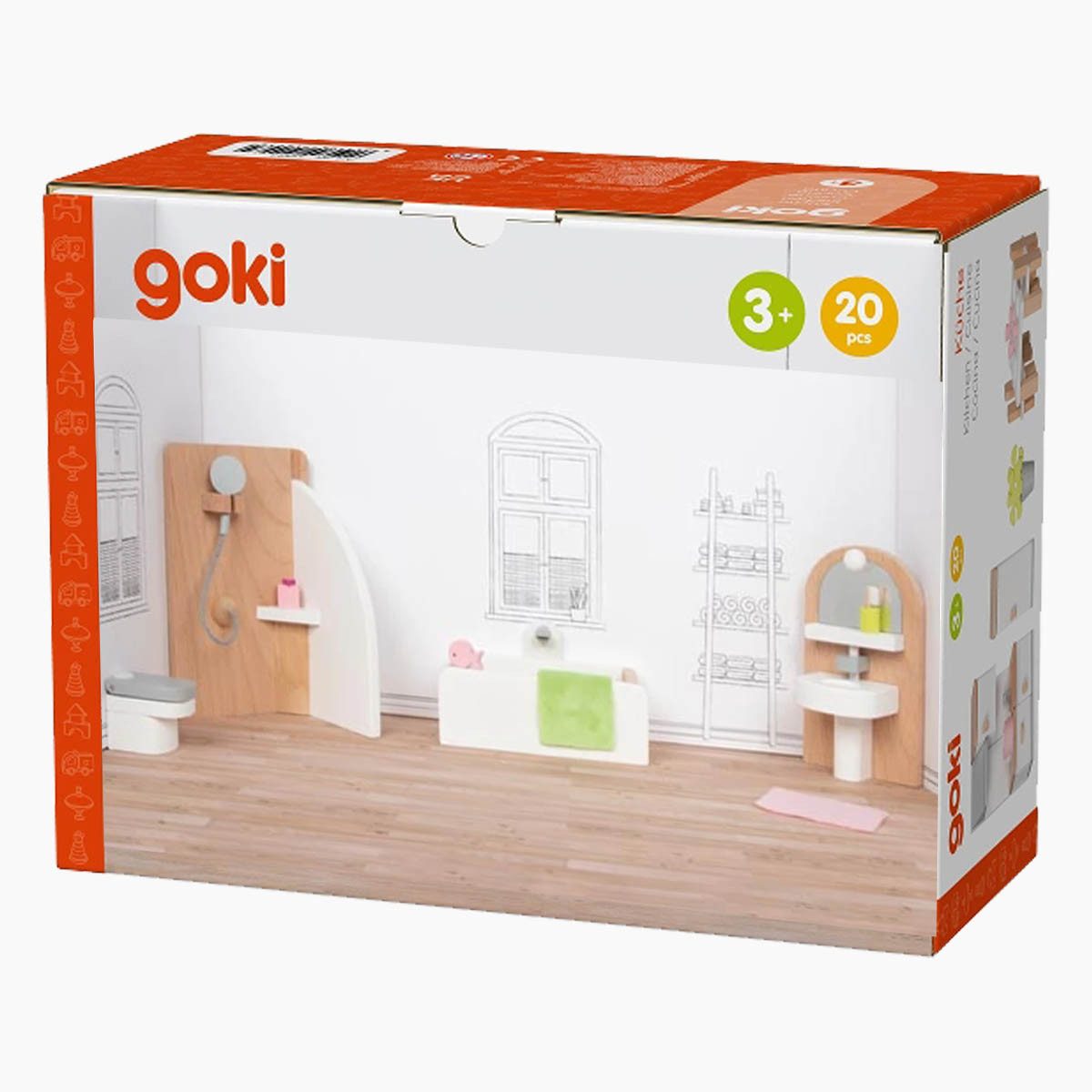 goki Puppenhausmöbel Puppenmöbel Style, Badezimmer (packung, 10tlg., set), passen perfekt zu jedem Puppenhaus – Bild 5 von 5