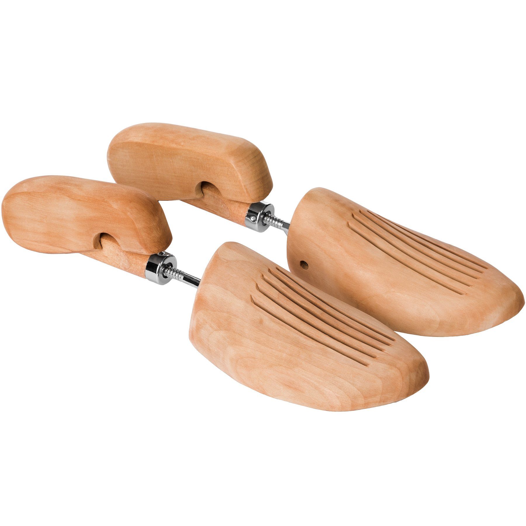 tectake Schuhspanner 2 Paar Schuhspanner, gute Luftzirkulation (Schuhdehner, für Damen- und Herrenschuhe in braun), aus Zedernholz Verhinderung von Gehfalten, hohe Feuchtigkeitsaufnahme