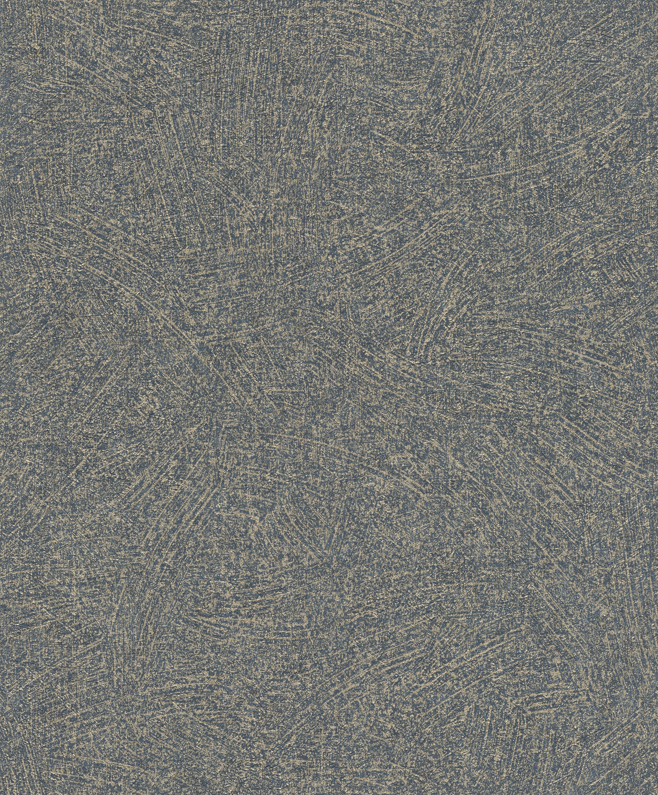 Rasch Vliestapete Gold und Blau mit abstraktem Strukturmuster, strukturiert, Strukturiert, (1 St)