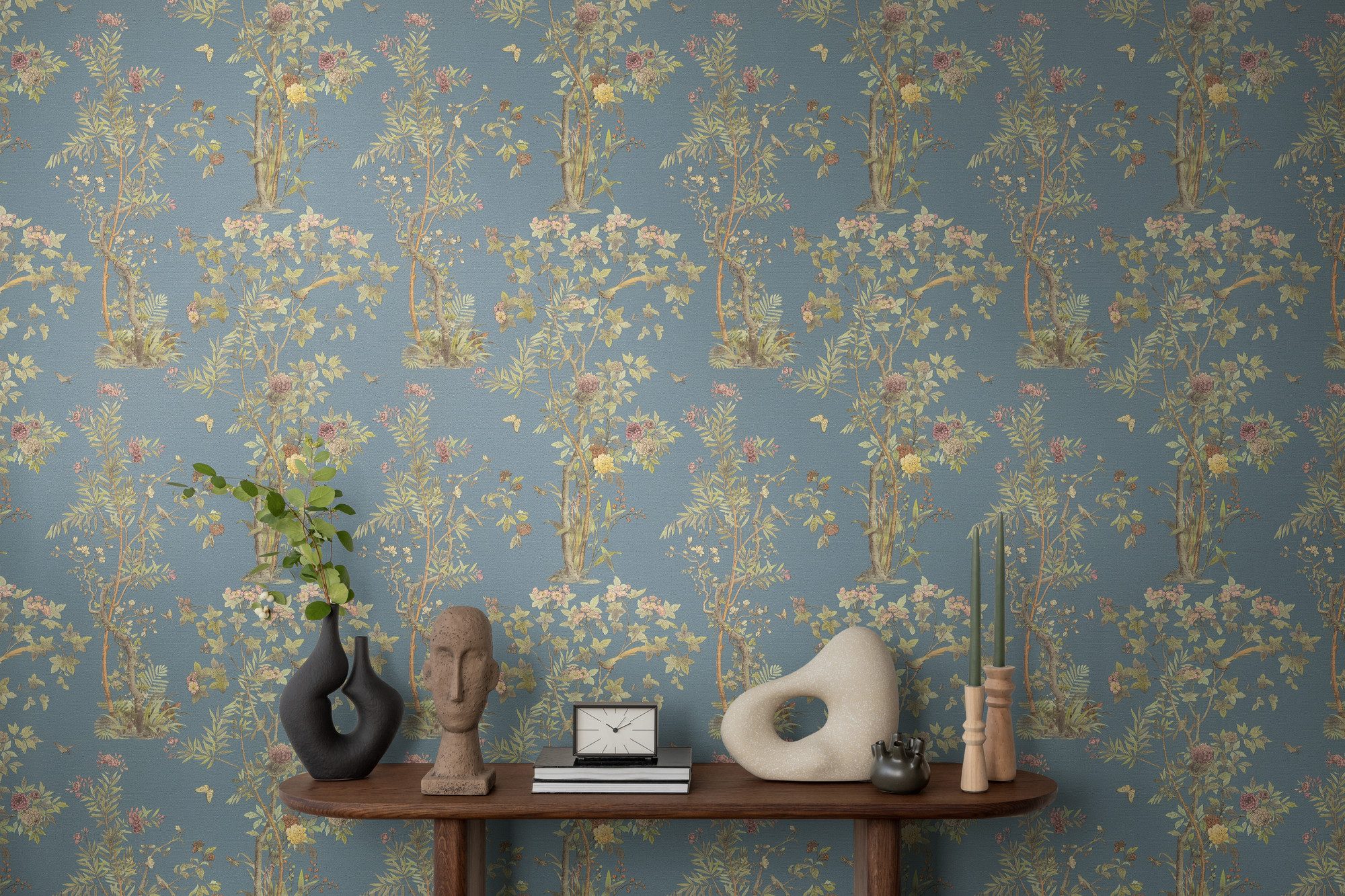 A.S. Création Vliestapete Florale Mustertapete Schmetterlinge bunte Farben, strukturiert, botanisch, (1 St)