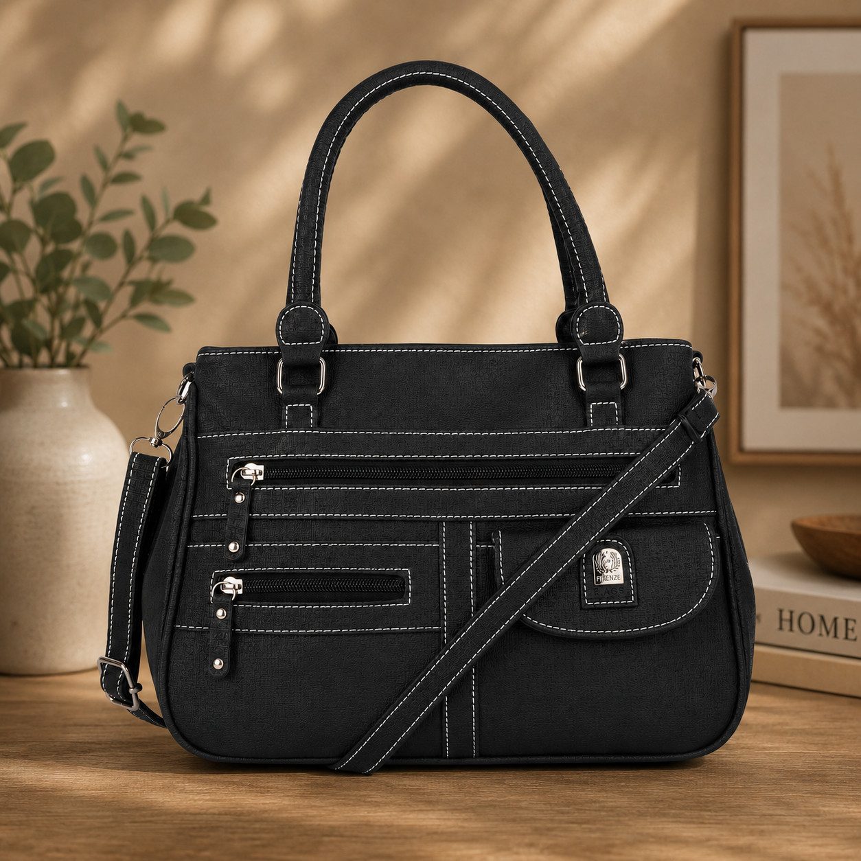 EAAKIE Umhängetasche Damen Tasche Schultertasche Umhängetasche Leder Optik Handtasche, als Schultertasche, Umhängetasche tragbar – Bild 4 von 5
