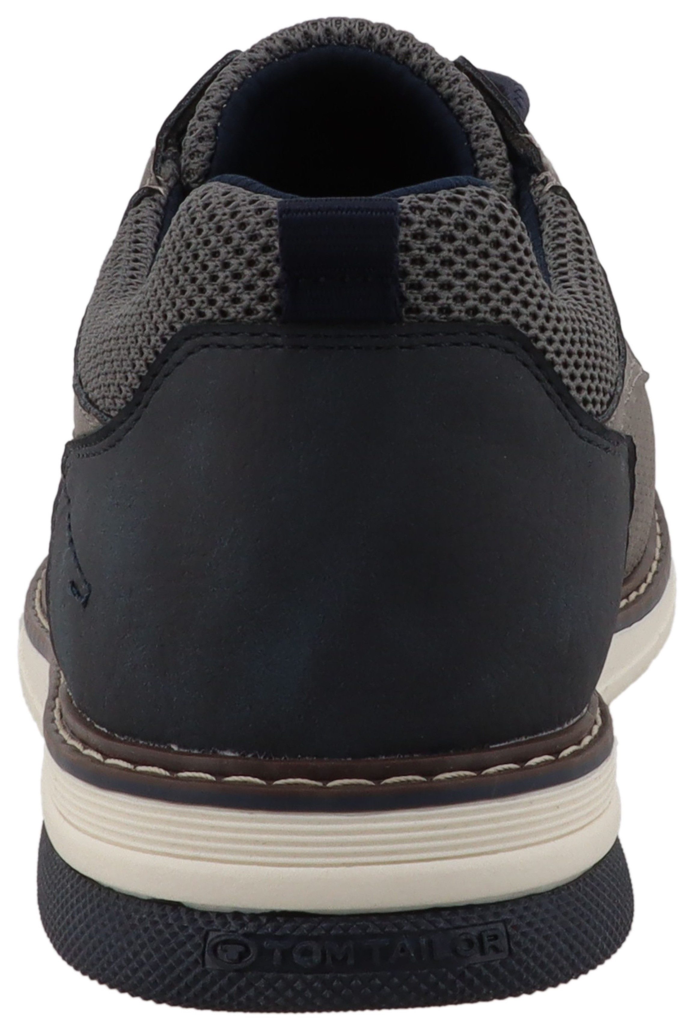 TOM TAILOR Dylan Sneaker Freizeitschuh, Halbschuh, Schnürschuh mit Kontrastbesatz an der Ferse
