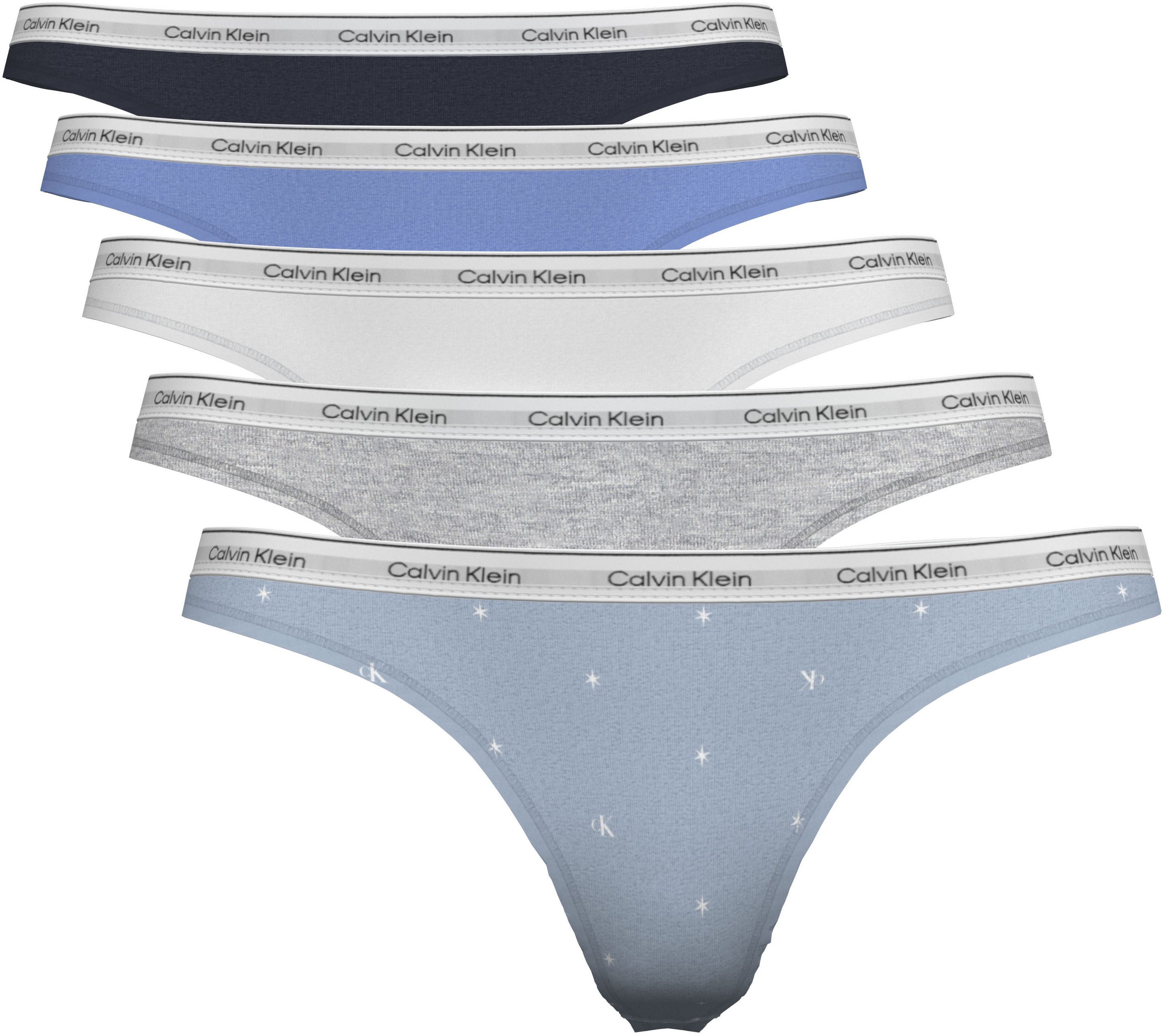 Calvin Klein Underwear Tanga THONG 5 PK (Packung) Körpernahe Passform