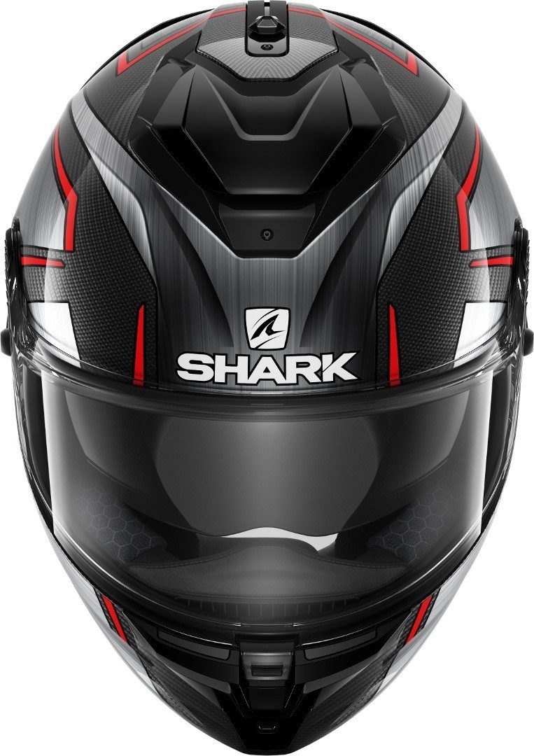 Shark Motorradhelm Spartan GT Carbon Kromium Helm, integriertes Sonnenvisier