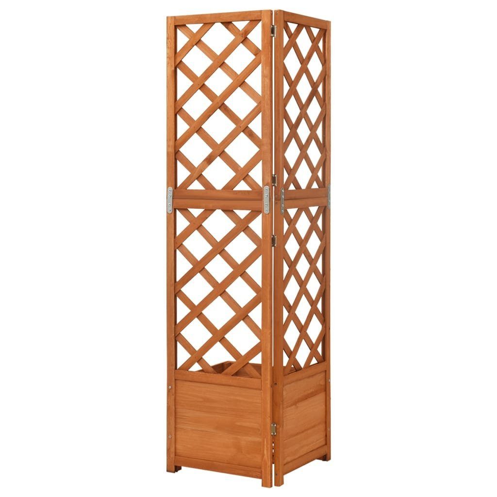 vidaXL Rankgitter NA Eck-Spalier aus massivem Tannenholz mit Pflanzkasten 40x40x150cm fü