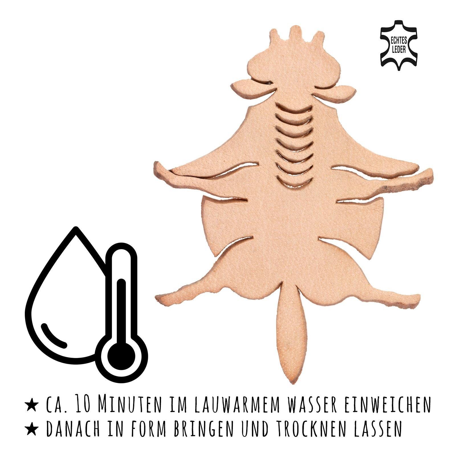 Kinder Accessoires Monkimau Schlüsselanhänger Pferd DIY Leder Tier Figur (Packung)