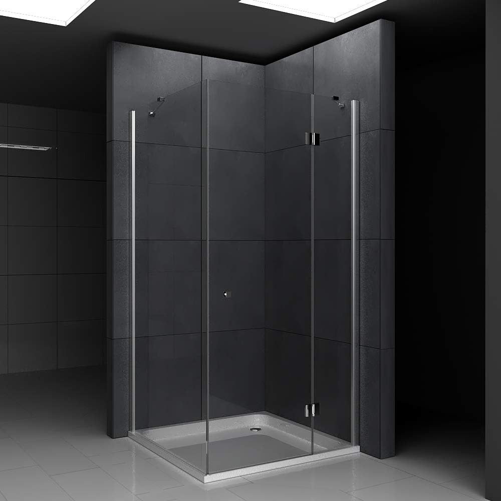 Alpenberger Eckdusche mit Nano - Duschkabine Duschabtrennung aus Glastür un günstig online kaufen