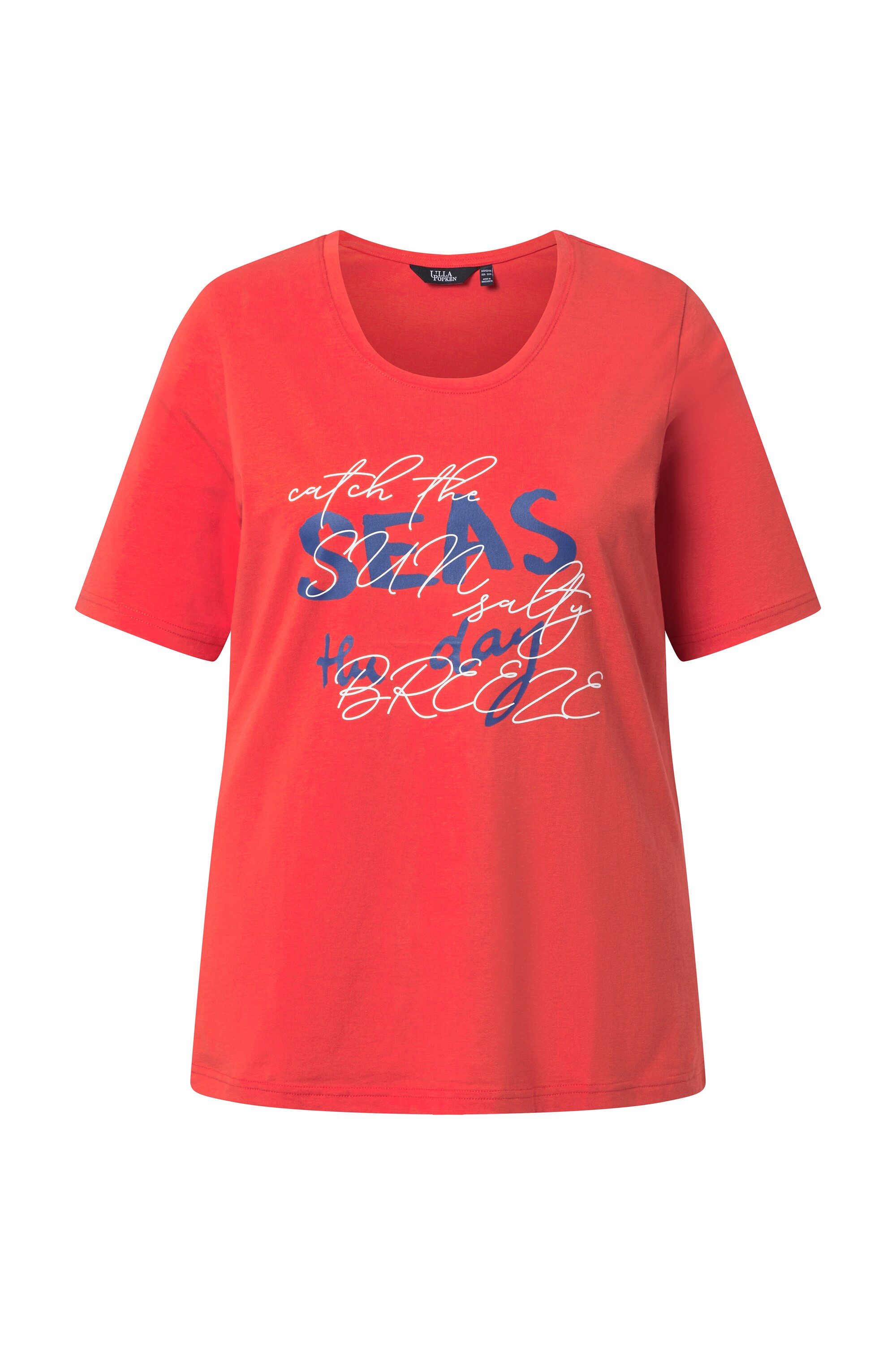 T-Shirt T-Shirt Schriftmotiv Classic Rundhals Halbarm