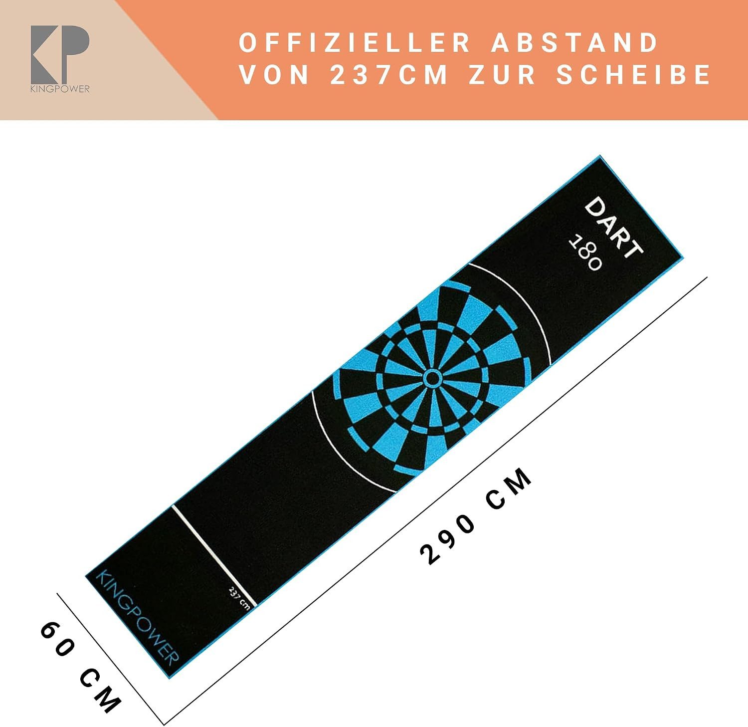 Kingpower Dartmatte Dart Matte Dartteppich Turnier Matte Dartmatte Teppich Darts 2 Größen – Bild 3 von 5