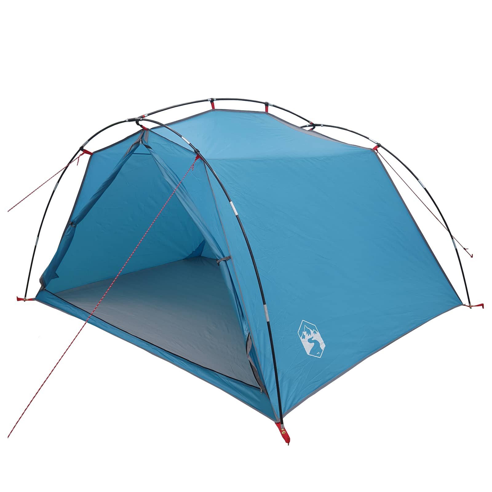 vidaXL Tunnelzelt Tunnelzelt Blau 4-Personen 185T Polyester mit PU-Beschichtung, (1 tlg)