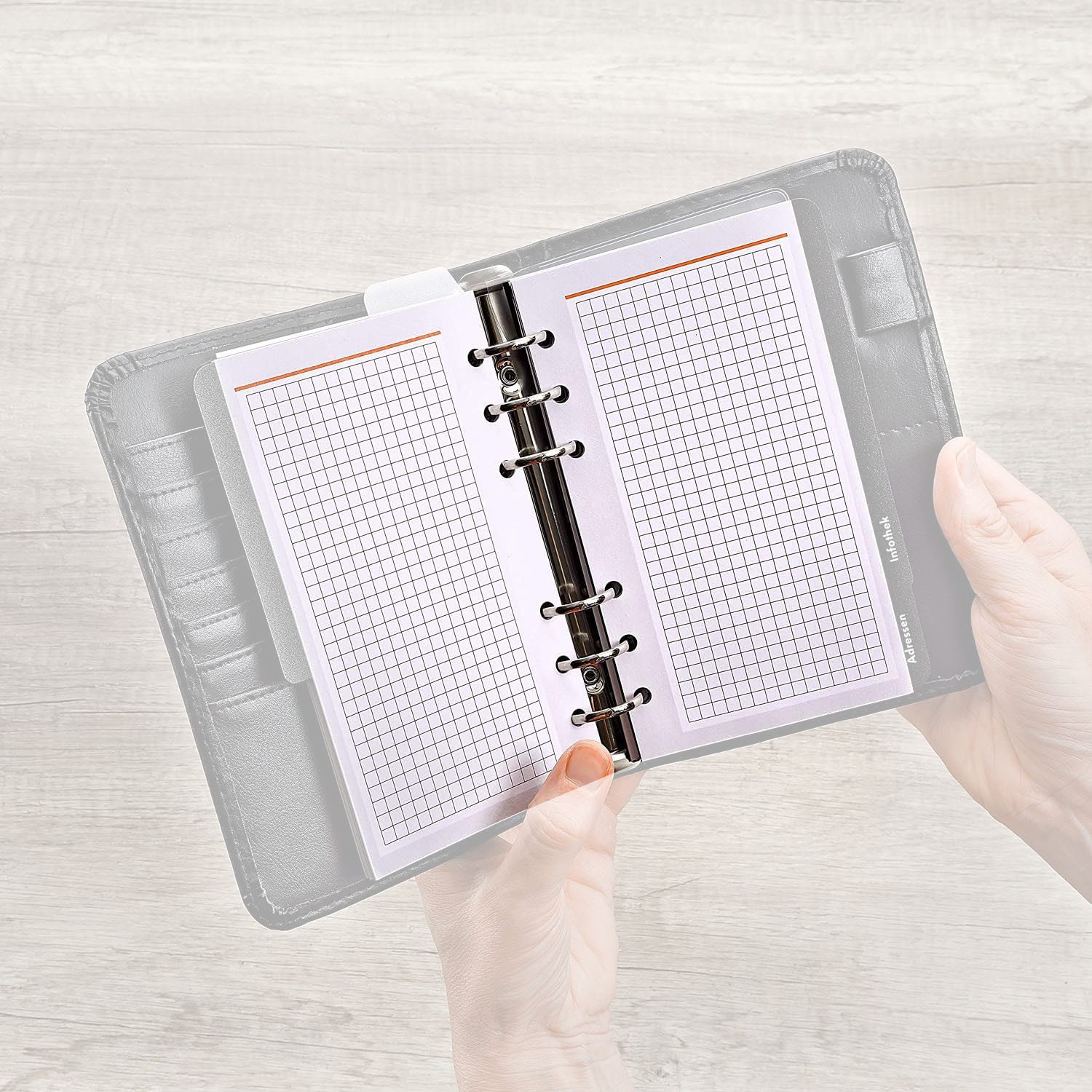 bsb-obpacher Terminplaner BSB Ersatzeinlage Kompakt A6 kariert 50 Blatt