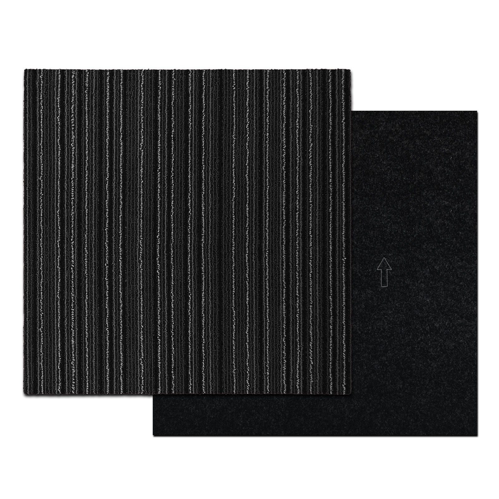 casa pura Teppichfliese Venice, Bodenschutz, Erhältlich in 3 Farben, 50 x 50 cm, Quadratisch, Höhe: 6 mm, Selbstliegend