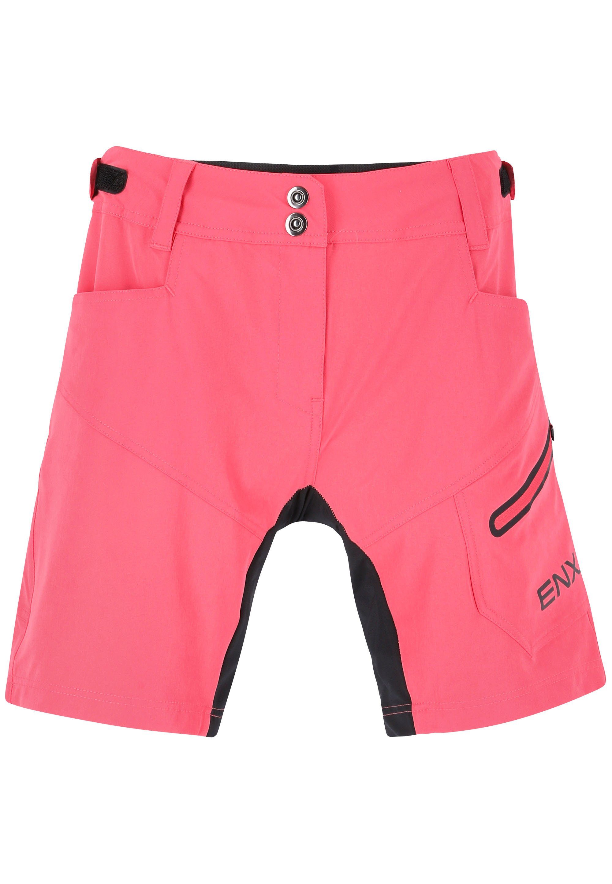 ENDURANCE Radhose Jamilla W 2 1 Shorts mit rosa in herausnehmbarer Innen-Tights